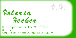 valeria hecker business card